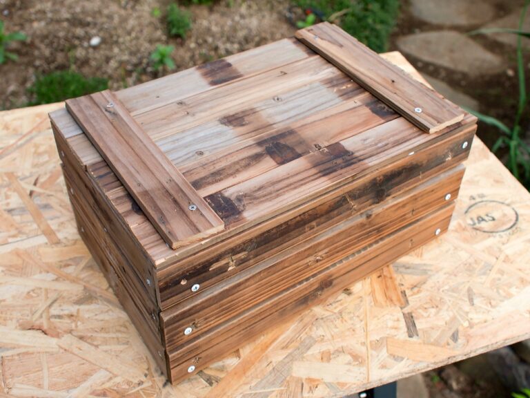 取っ手付き道具箱を廃材で作ってみた - ほどほどDIY